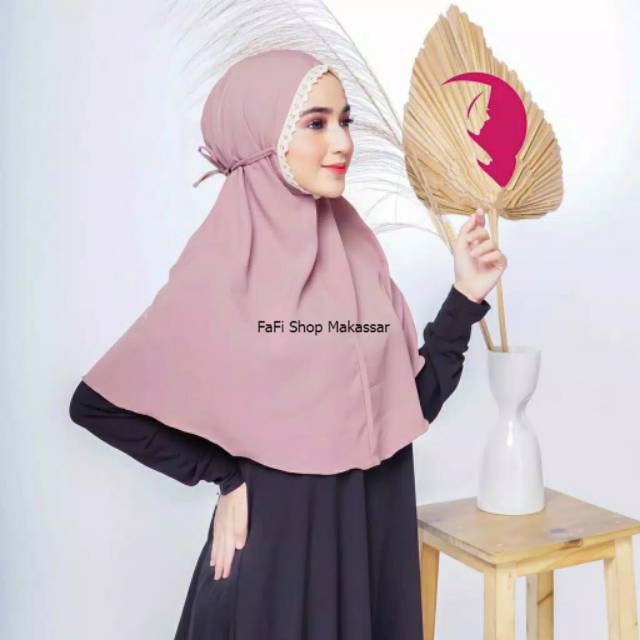 [FaFi] HIJAB BERGO RENDA MARYAM DIAMOND/KHIMAR RENDA/HIJABINSTAN/bergo AlAzhar / bergo Aina