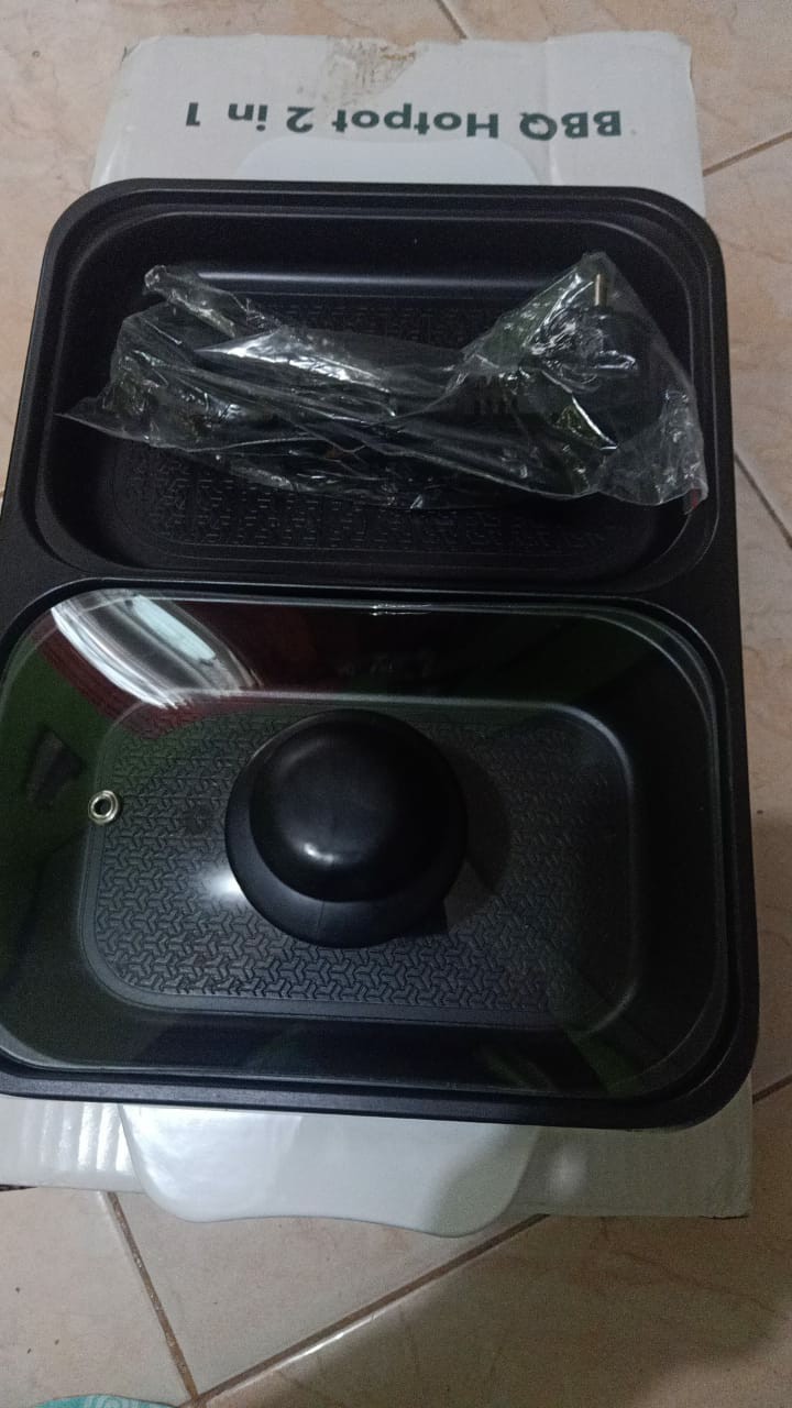 Bbq Hotpot 2 In 1 Warna Putih