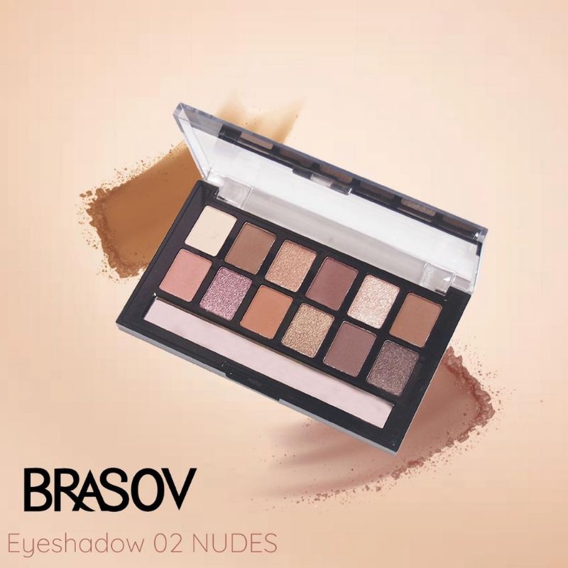 Brasov Eyeshadow Nudes Pallet 12 Warna