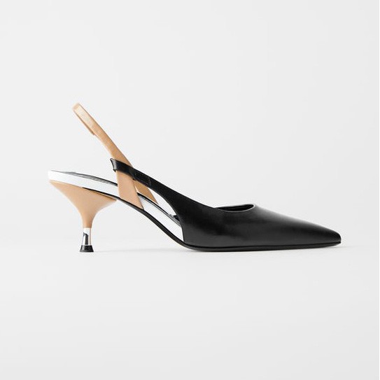 Sepatu ZR-129 Slingback Kitten Heel