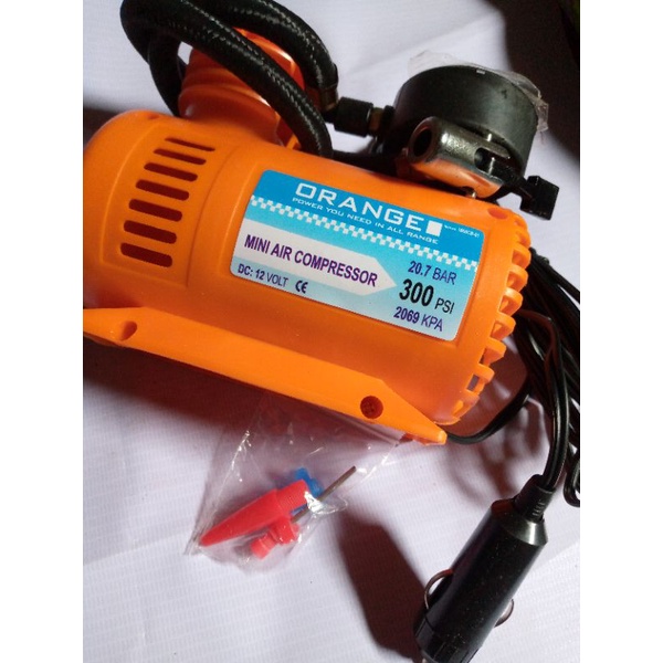 mini kompresor orange 300 psi alat pompa ban mobil