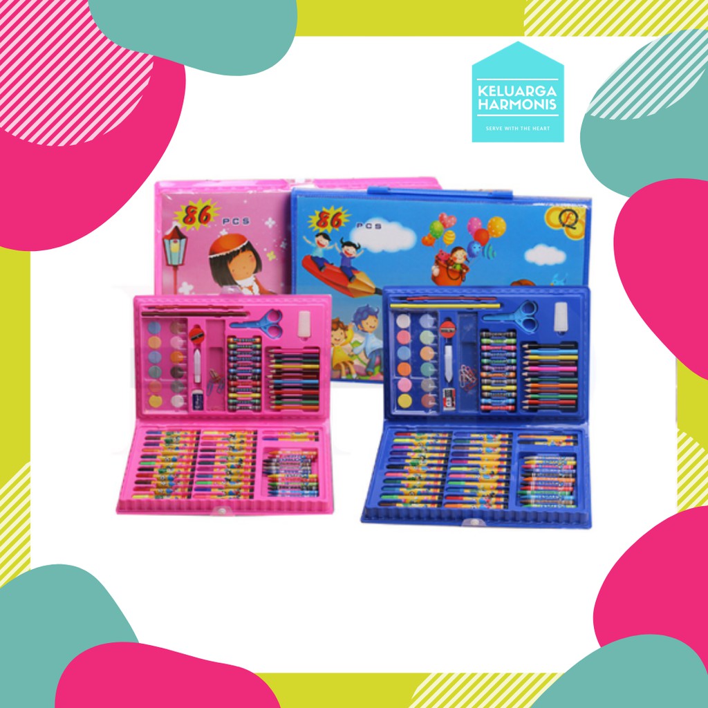 Coloring Crayon Set 150 IN 1 / Crayon Cat Air isi 150