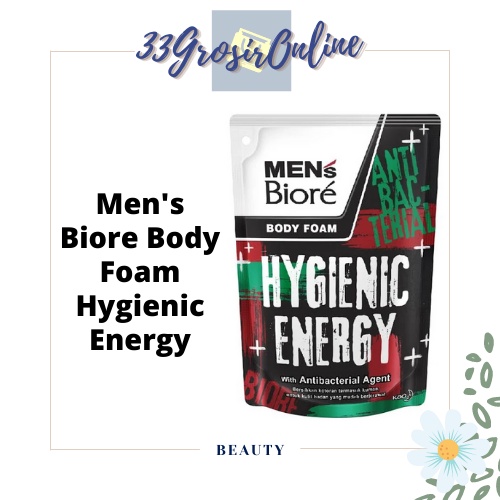 Men's Biore Body Foam Hygienic Energy Refill 250 ml / 450 ml / Sabun Cair / Kao