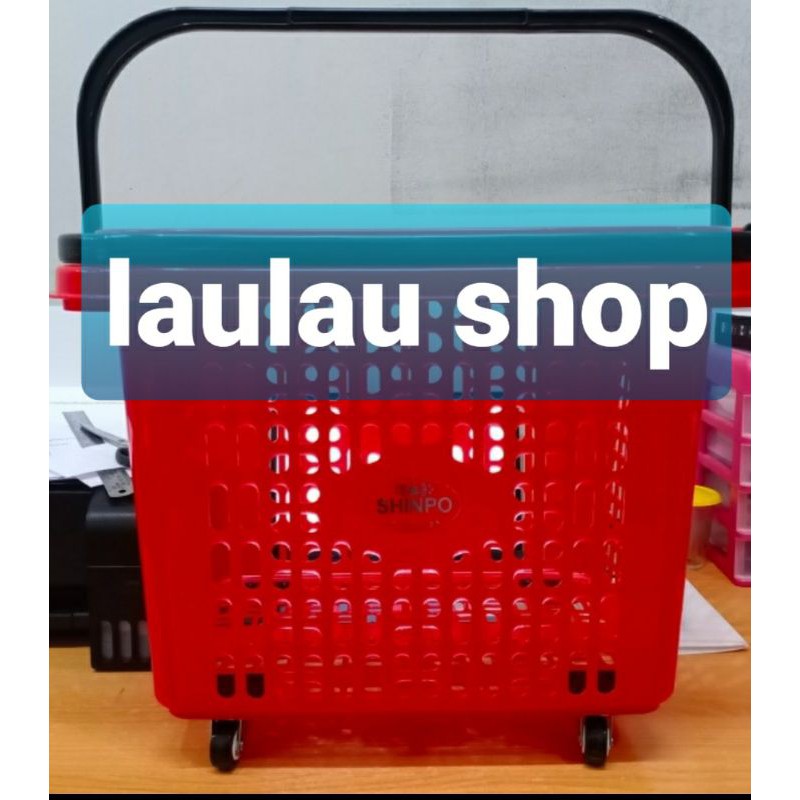Keranjang Belanja Roda Shinpo 342 / Trolley Dorong Laundry Supermarket