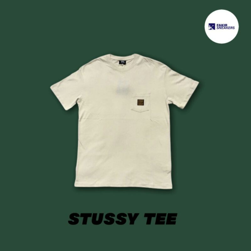 STUSSY POCKET CREAM TEE