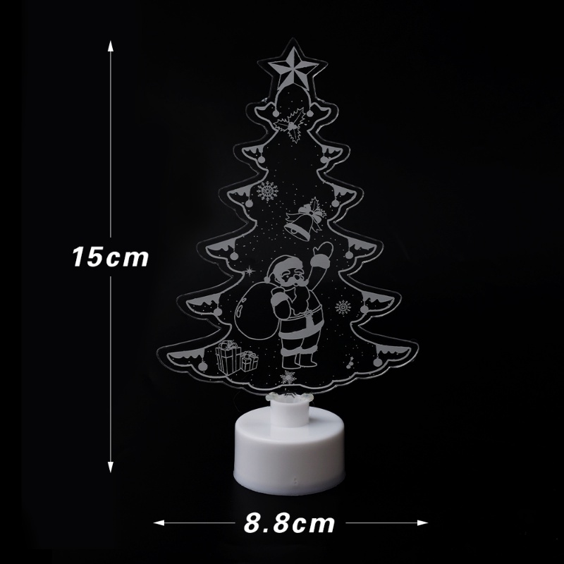 Lampu LED Bentuk Santa Claus Snowman Bahan Akrilik Untuk Dekorasi Pesta Natal