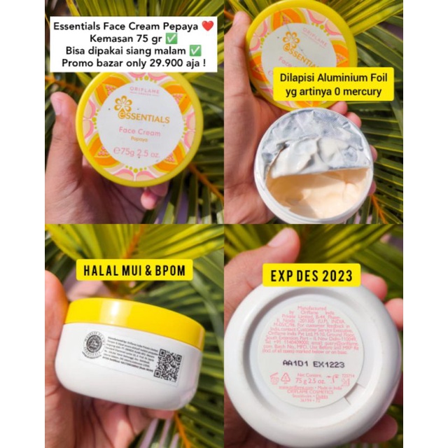 FACE CREAM PEPAYA ORIFLAME