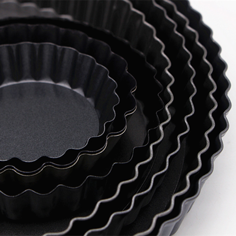 Carbon Steel Non-Stick Round Egg Tart Cake  Pans/Removable Bottom Mold Cake Baking Tray/Kitchen Utensil Pizza Bakeware