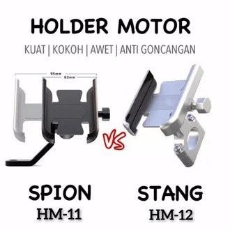 Holder Handphone Stang Motor Phone Holder Stang Jepit Sepeda Universal
