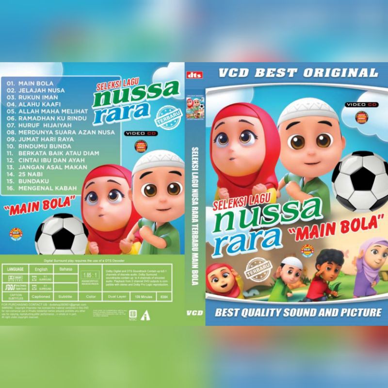 Kaset Lagu Anak - Seleksi Lagu NUSA RARA - MAIN BOLA - HD