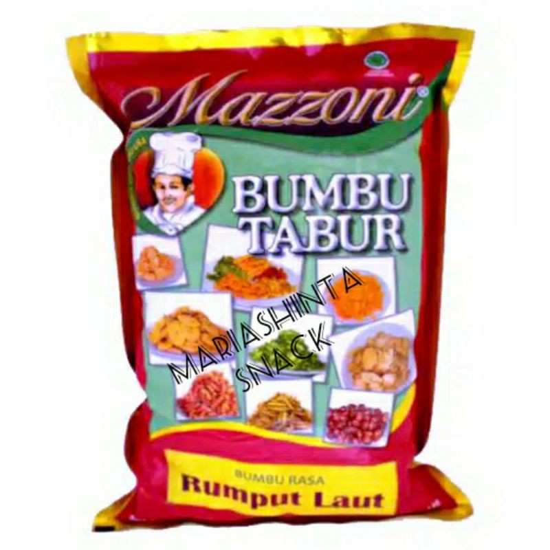 

1kg Mazzoni Bumbu Tabur 1 kg Rasa Rumput Laut, Balado Jeruk, Jagung Bakar, dll.