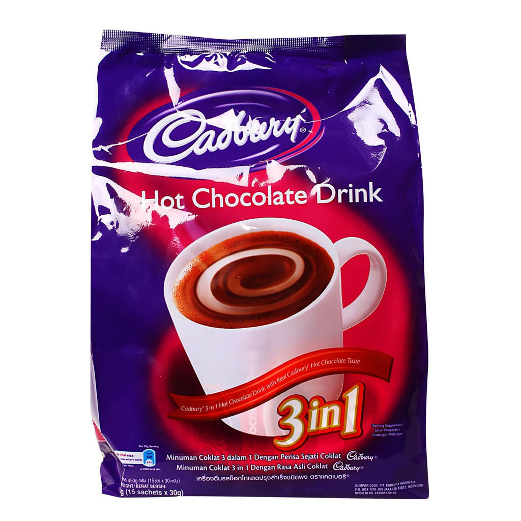 

Cadbury Hot Chocolate Drink 3in1 (15 sachet x 30gr) | Lulu Kids