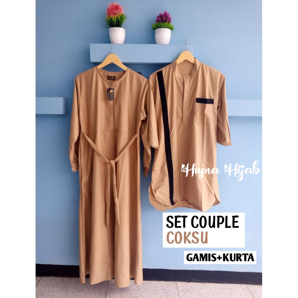 [BRAND HUSNA HIJAB] COUPLE Gamis dan Koko Qurta TOYOBO PREMIUM TANPA KHIMAR / Couple Toyobo