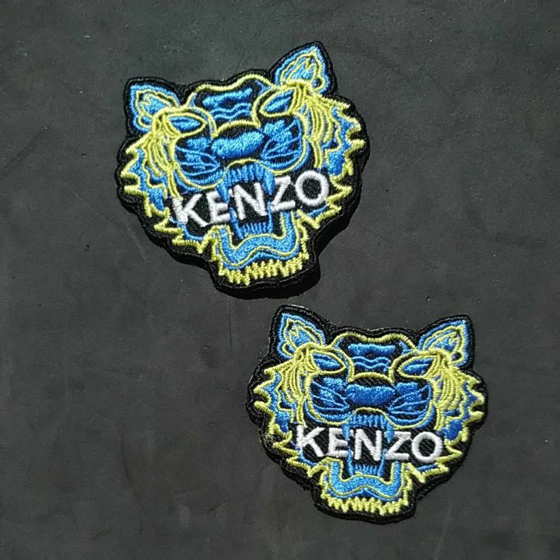 Iron Patch Kenzo Tiger Blue Medium Size