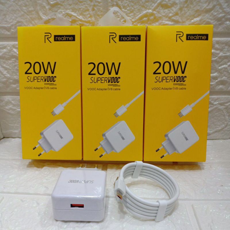 Charger supervooc Realme fast charging 4A 20 watt micro usb