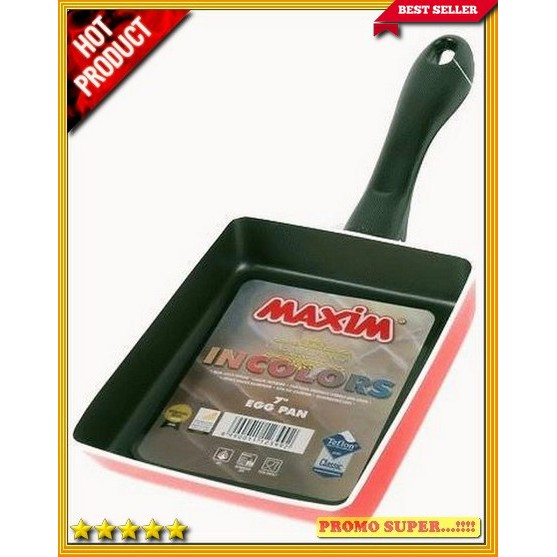 WAJAN MAXIM TEFLON 7 Inchi EGGPAN / Wajan Teflon 7 Inchi Bentuk Kotak Y529