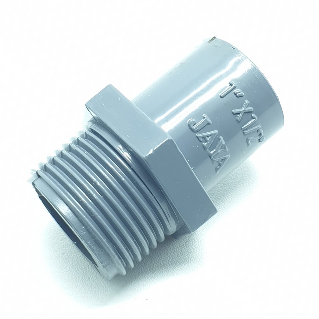 Jaya ORI Valve Socket 1&quot; x 1/2&quot; TS PVC / Sock Drat Luar 1 Inch x 1/2 Inch / Sok Drat Luar 1&quot; x 1/2&quot;