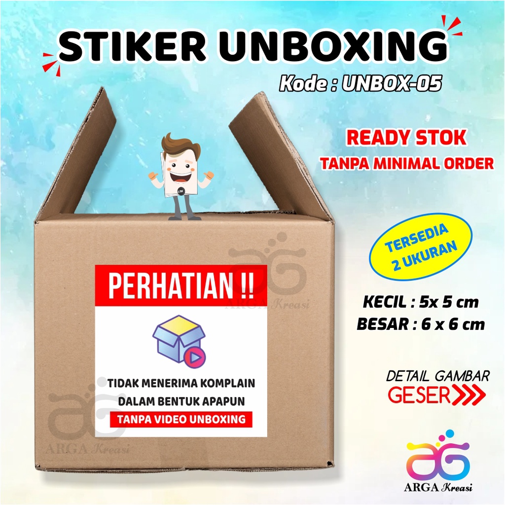 

Sticker Packing Wajib Video Unboxing Kotak Tidak Luntur Stiker Label Pengiriman Olshop