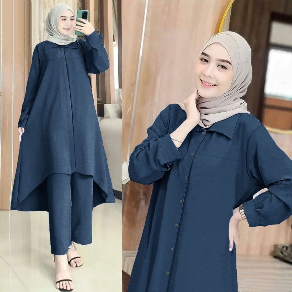 KAILEE SET TUNIK BUSUI vV / One set polos Kailee | Daily set | setelan wanita terbaru | setelan polos