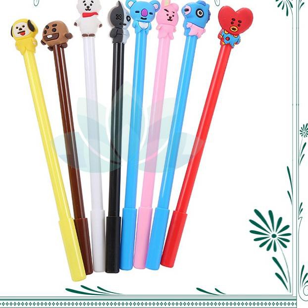 

SALE!! (hvg-770) 1 LUSIN PULPEN GEL MOTIF KARAKTER KPOP BTS BT21 CARTOON LUCU IMUT / BOLPEN GEL KARA