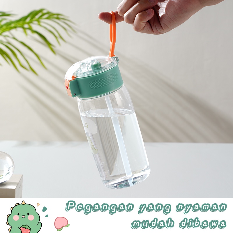 Letyeah &amp; Anantagt Botol air Minum Anak Dengan Sedotan 500ml anti tumpah Karakter Hewan / tempat minum anak /bpa free