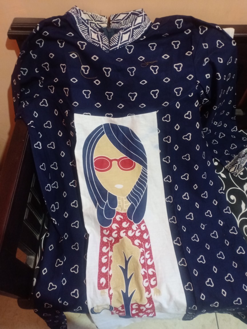 Cod - Tunik Bu Tejo Hangout Single / Dress Bu Tejo Kombinasi / Dress Batik Jumputan / Tunik Batik