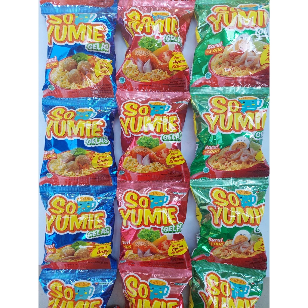 

So Yumie Mie Gelas 1 Renceng isi 10 Sct / Mie Gelas / Mie Gelas Termurah / So Yumie Soto Ayam / Soyumi Gelas Ayam Bawang