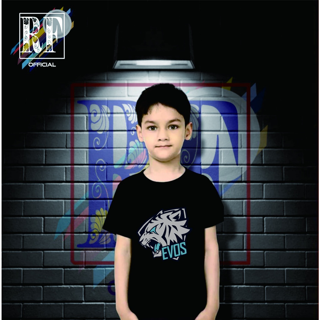 Kaos baju anak EVOS ESPORT BLUE MOBILE GAMING t-shirt band metal musik rock kaos band oversize lokal