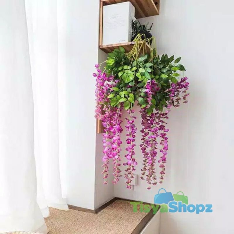 [ 12 PCS ] Wisteria Kecil Gantung Plastik