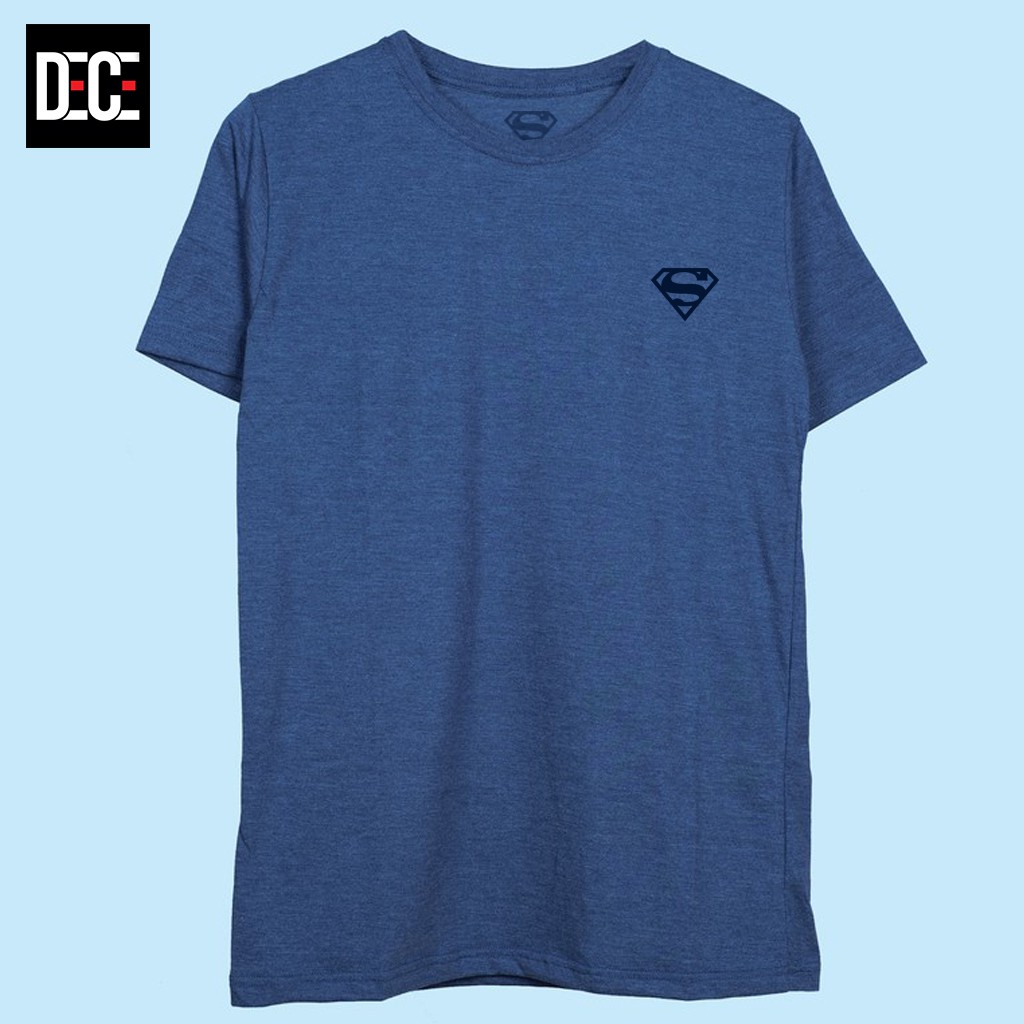 Kaos Premium Logo Superman Bordir Cotton Two Tone Misty DC COMICS