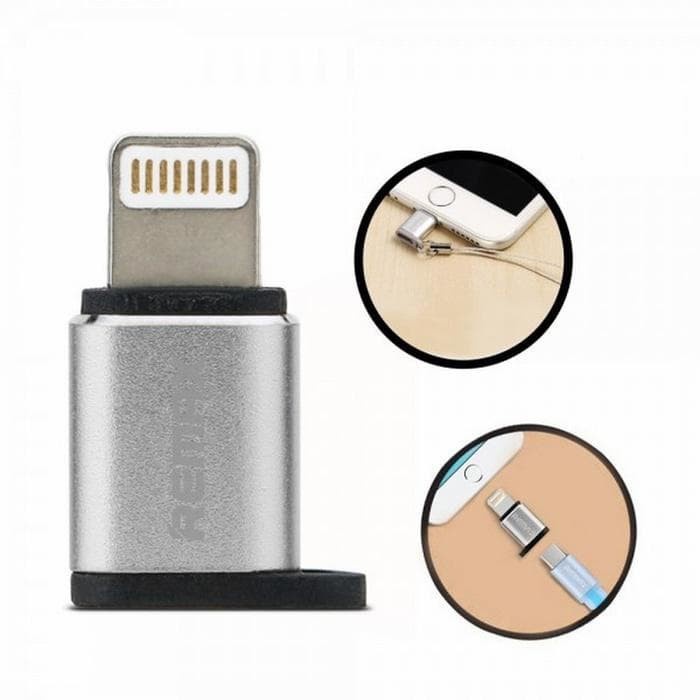 Remax Konektor Micro USB to Lightning IPhone Adapter Converter RA-USB2