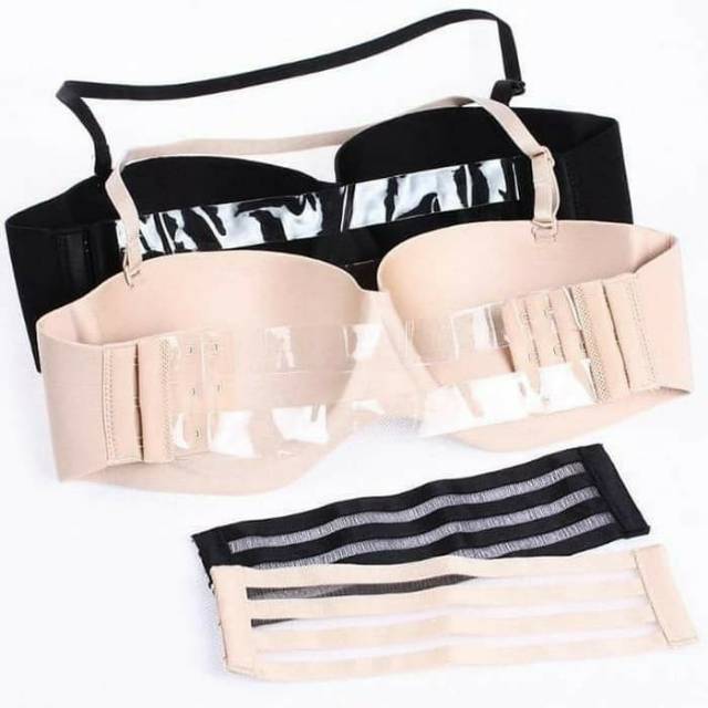 UIY Kinaraz - Tali belakang bra seamless strapless transparan isi 4pcs