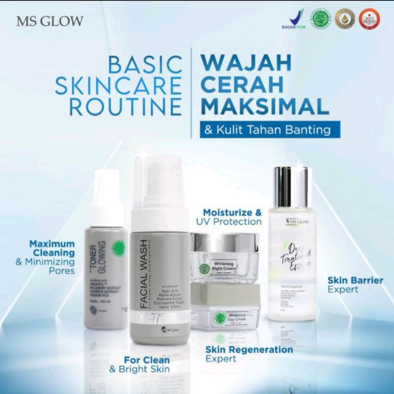 MS GLOW PAKET WAJAH BB CREAM / WHITENING SERIES / LUMINOUS / ULTIMATE / PAKET ACNE BB CREAM