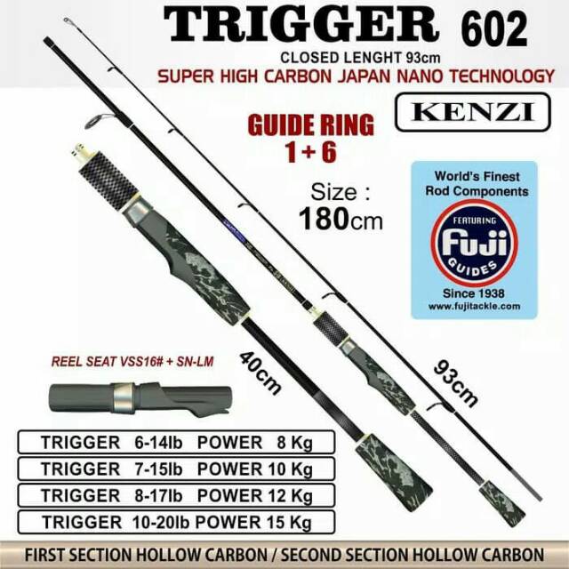 JORAN KENZI TRIGGER 10-20 LB.JORAN KENZI TRIGGER.JORAN KENZI.STIK PANCING KENZI.STIK PANCING