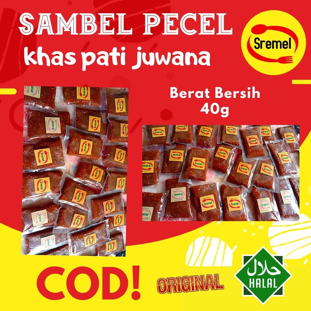 Bumbu Pecel Khas Pati SREMEL / SREMEL Bumbu Pecel Khas Pati Dengan Berat (160gram)
