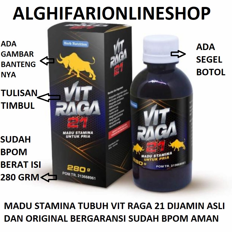 Madu Stamina Vitraga ORIGINAL BPOM Madu Stamina Tubuh 280 Gram