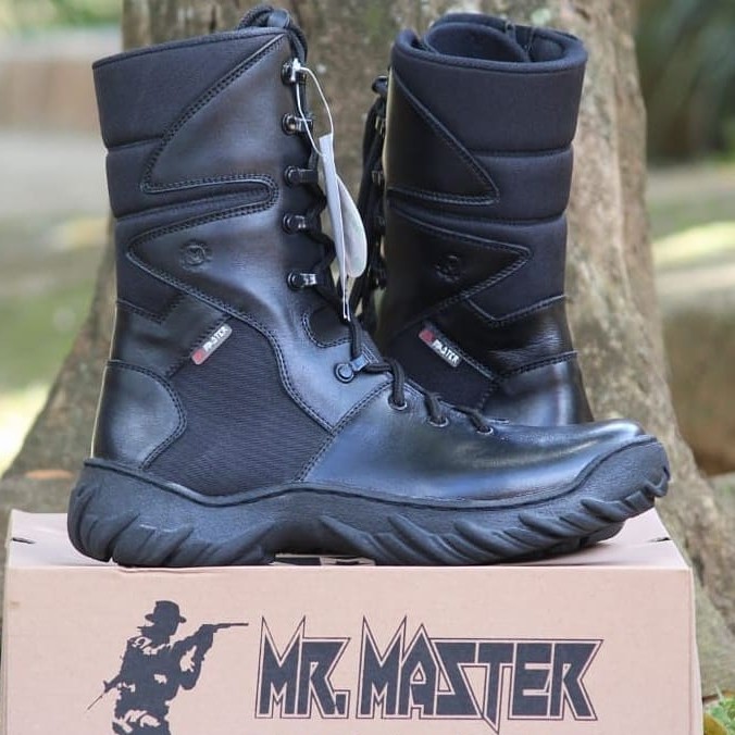 SEPATU PDL NINJA KULIT ASLI MERK MR MASTER SEPATU PDL TNI POLRI SEPATU PDL SECURITY SATPAM