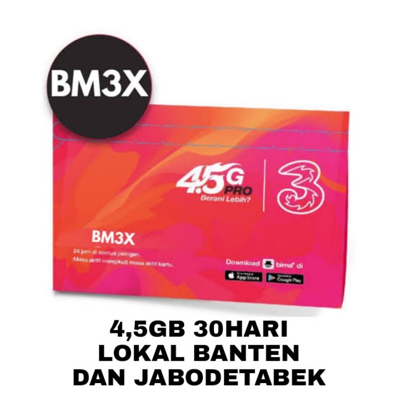 PERDANA TRI 4,5GB LOKAL BANTEN & JABODETABEK