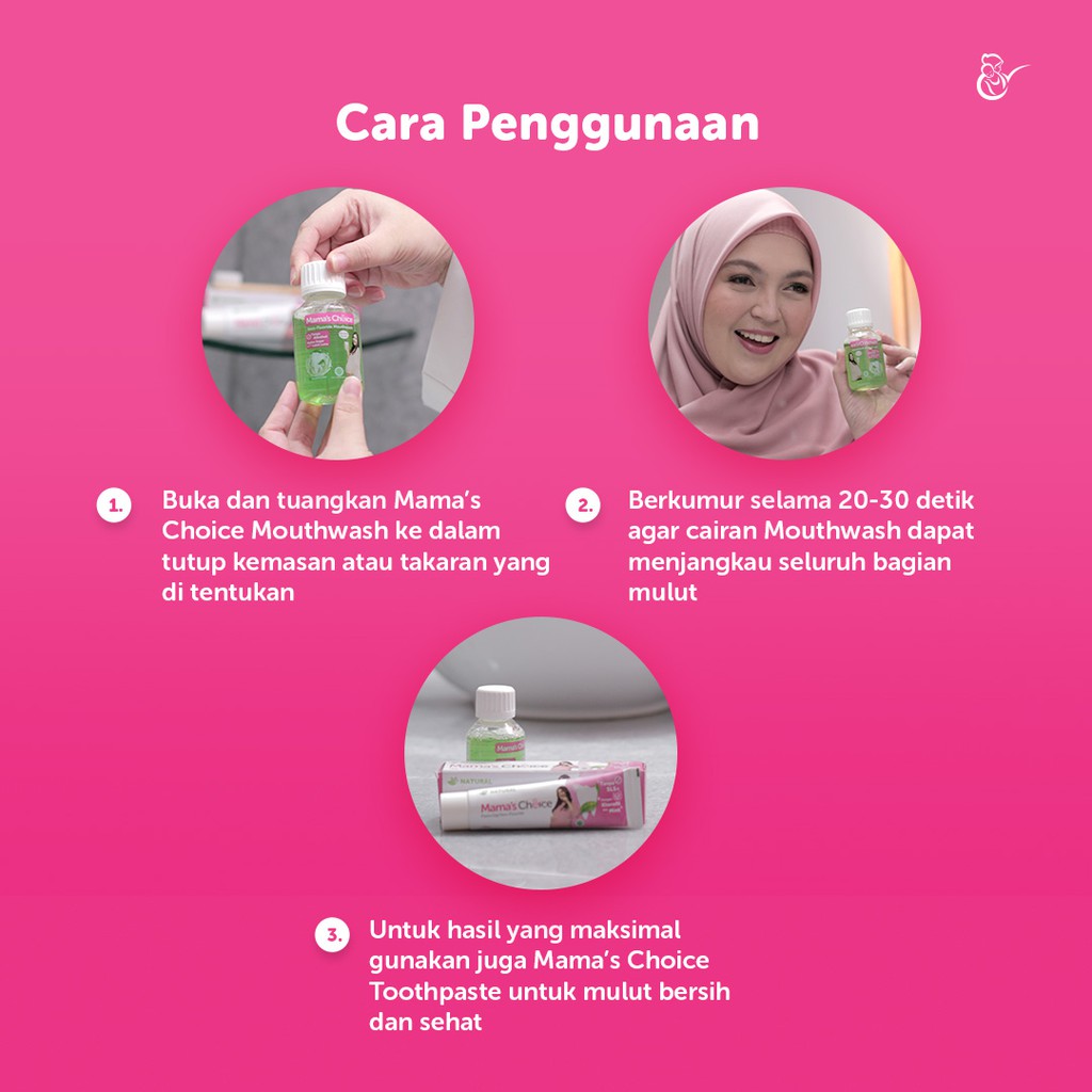 Mamas Choice Mouthwash (Obat kumur halal tanpa alkohol khusus ibu hamil dan menyusui)