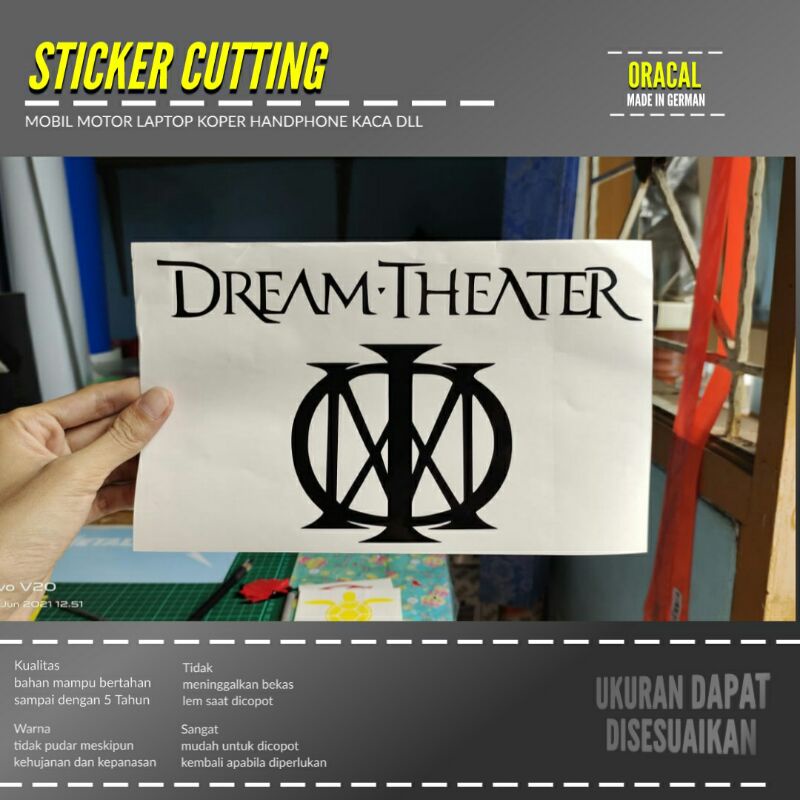 STIKER DREAM THEATER CUTTING BAHAN ORACAL CUSTOM