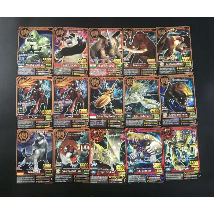 Kartu Animal Kaiser Animal Card Set 15 Pcs Bronze Rare Originals