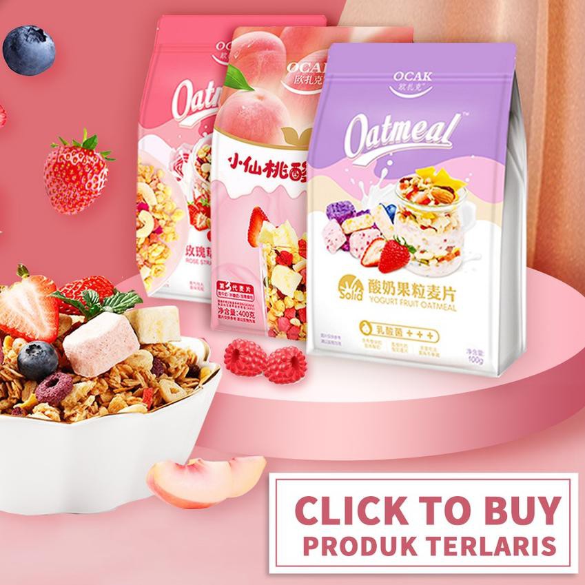 

ORD✦ Yogurt fruit cereal oatmeal /Ocak Oatmeal / sereal / sereal buah sehat TERBARU