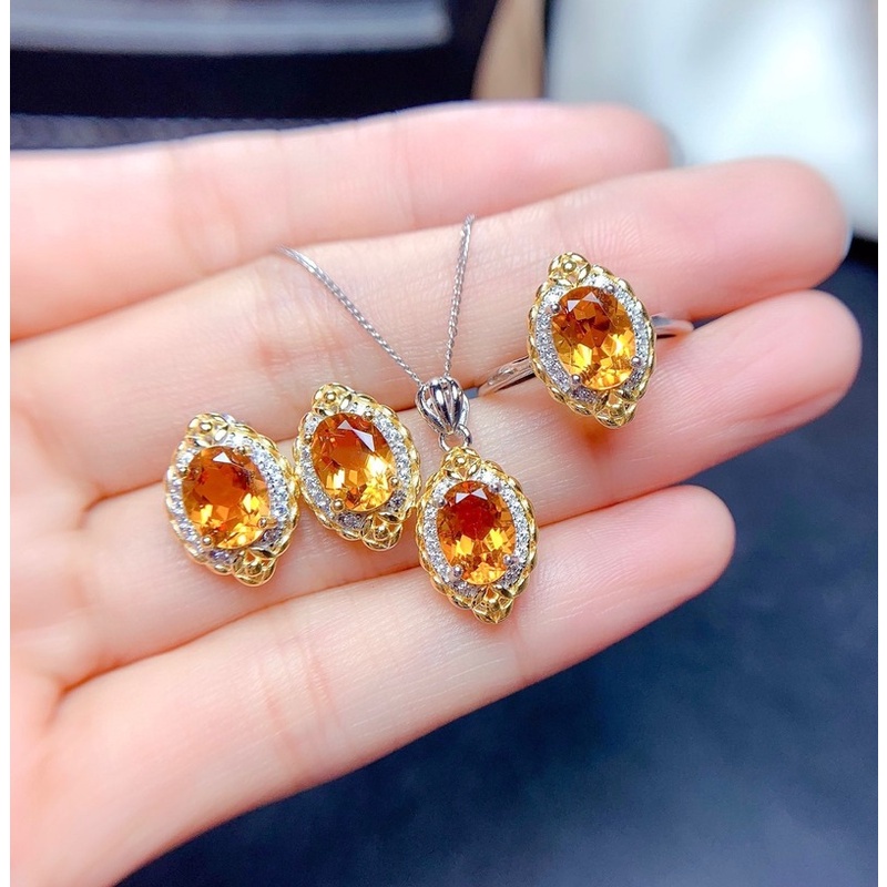 Boutique Natural Citrine Jewelry Set