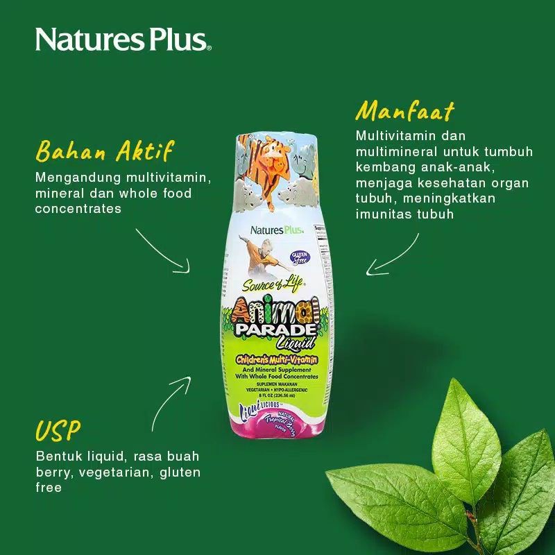 Natures Plus Animal Parade Liquid 8Oz
