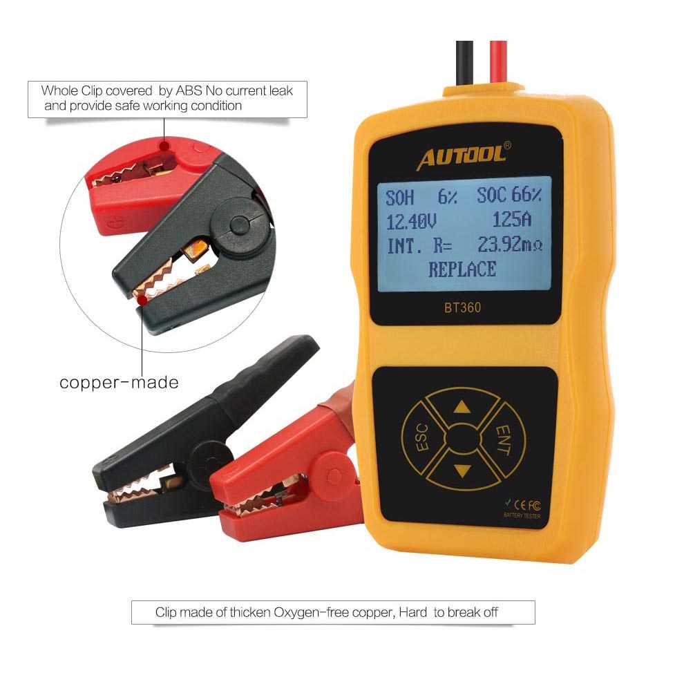 G8i Alat Pengecek Baterai tester baterai aki mobil motor 12v 2000cca autool bt360 - yellow Or-i