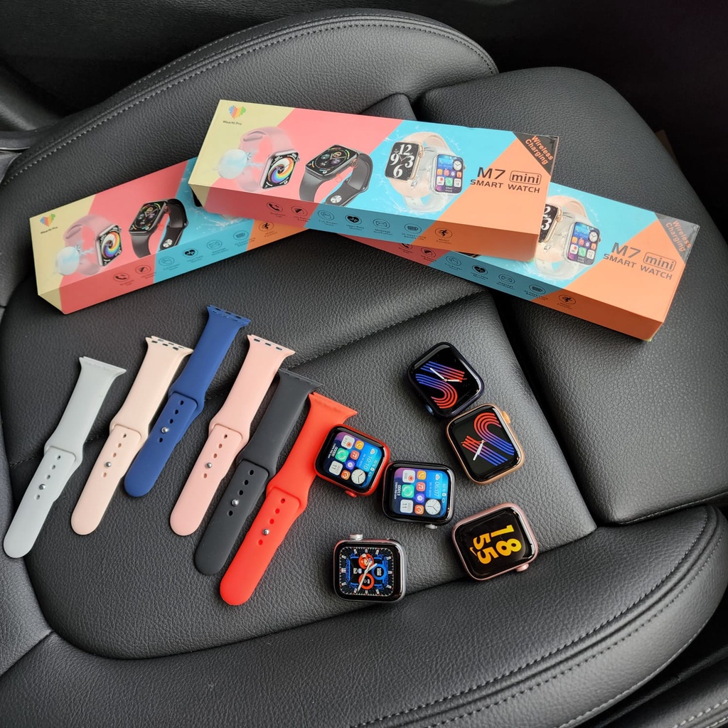 SALE JAM TANGAN SMARTWATCH M7 MINI JAM TANGAN KASUAL UNISEX KEREN MEWAH GARANSI 1TH