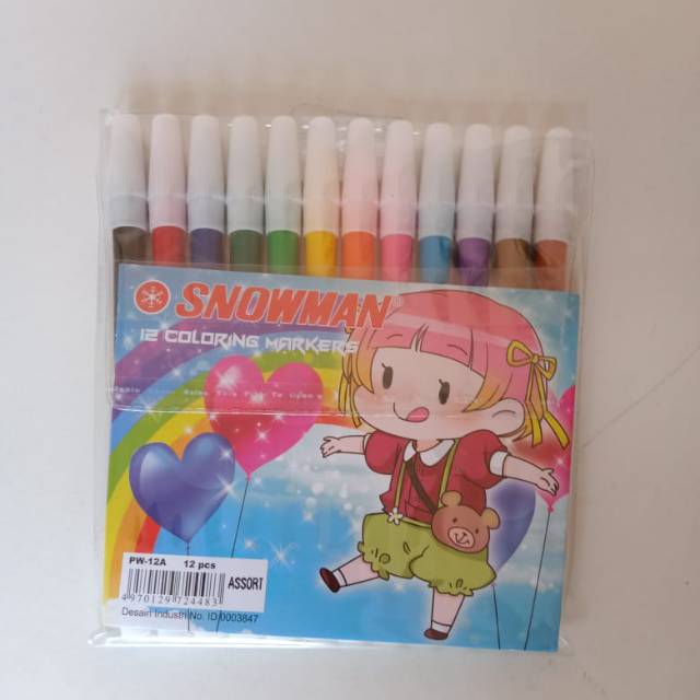 

Spidol 12 warna snowman