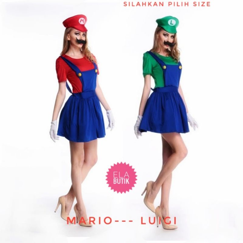 kostum mario-super mario-dewasa-mario bros-kostum halloween
