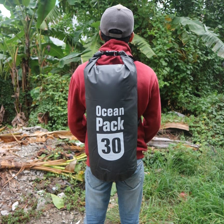 【COD】 Ocean Pack` Dry Bag 30 Liter` DryBag Waterproof 30L` Tas Kantong Anti Air 30 L` Diving Snorkling Renang Hiking Camping Traveling