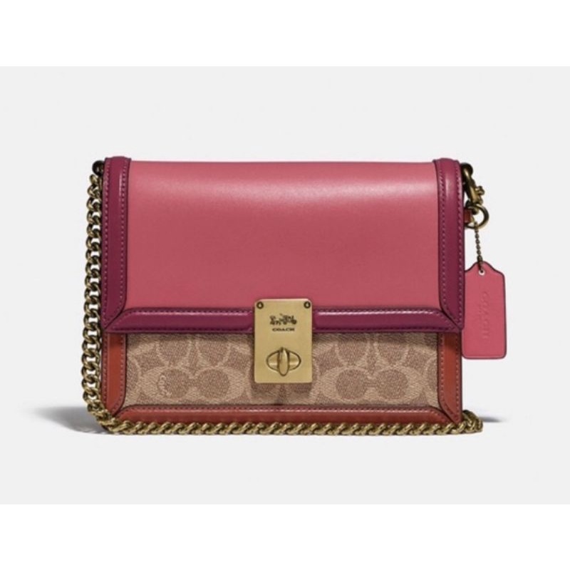 Coach Hutton Signature Colorblock Tan Rouge Multi